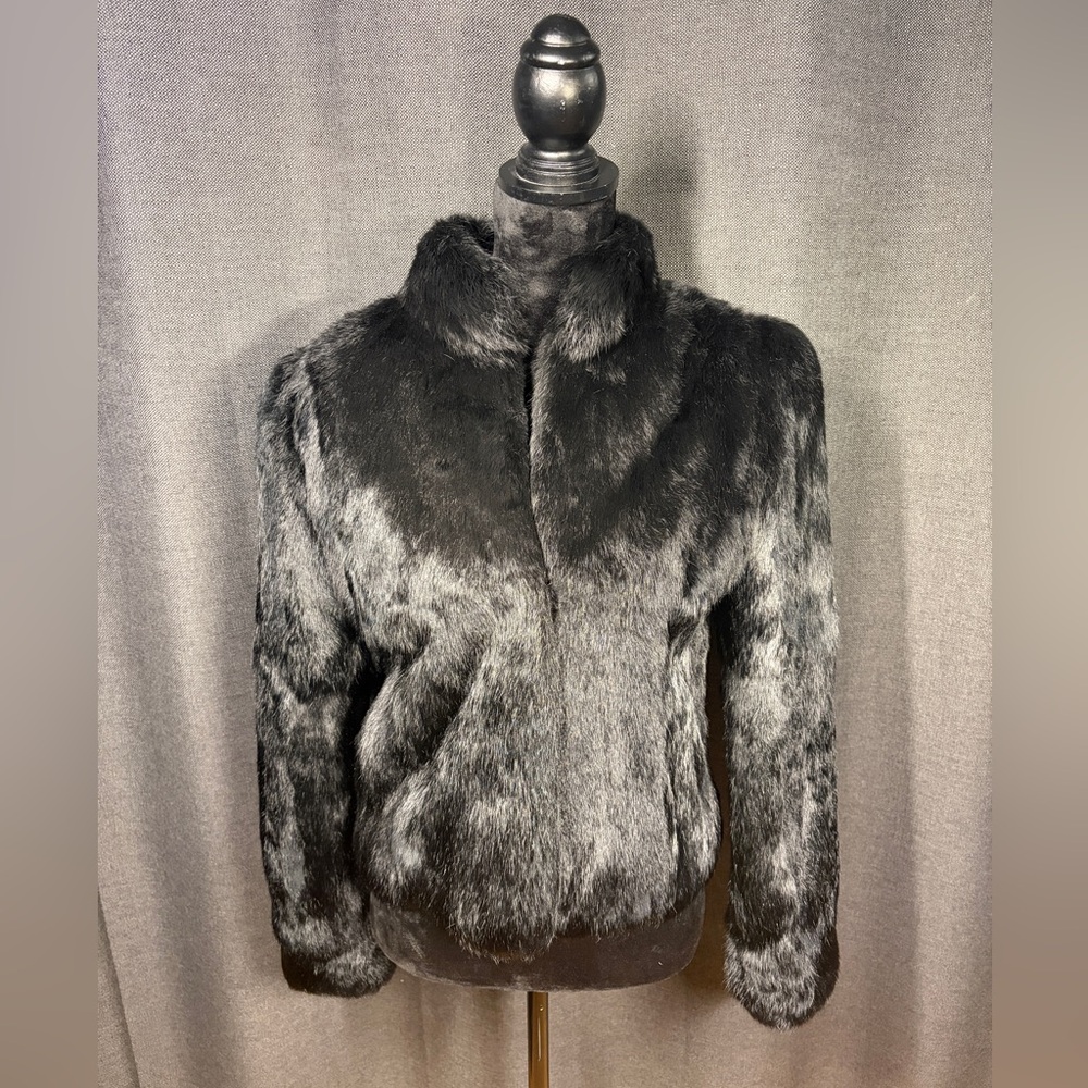 Wilson Rabbit Fur Jacket Black Sz S